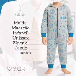 Molde macacão Capuz Infantil - Ref 0095