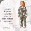 Molde Pijama Infantil Unissex com Gola - Ref 0153