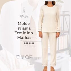 Molde Pijama Longo para malhas - Ref 0203