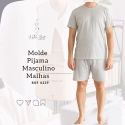 Molde Pijama MASC Tradicional para malha - Ref 0239