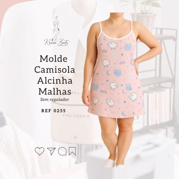 Molde Camisola alcinha Malha - Ref 0255