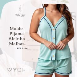 Molde Pijama aberto para malhas (Blogueirinha)- Ref 0264