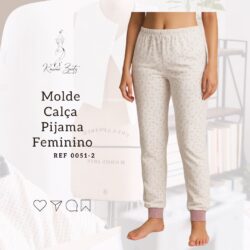 Molde Calça Malha feminina com punhos P ao GG - Ref 0051-2