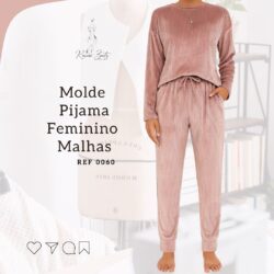Molde Pijama/Conjunto para malha com bolsos - Ref 0060