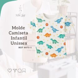 Molde Camiseta Malha Infantil Unissex - Ref 0073-1
