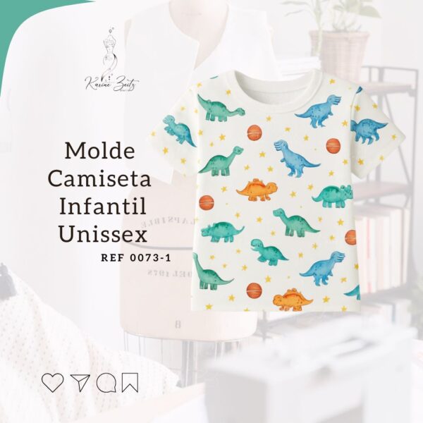 Molde Camiseta Malha Infantil Unissex - Ref 0073-1