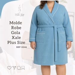 Molde Robe / Saída de Banho / Roupão Gola Xale Plus Size - Ref 0246