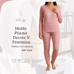 Molde Pijama Ajustado Malhas com elastano - Ref 0266