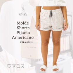 Molde Shorts Pijama Americano Curto - Ref 0002-2