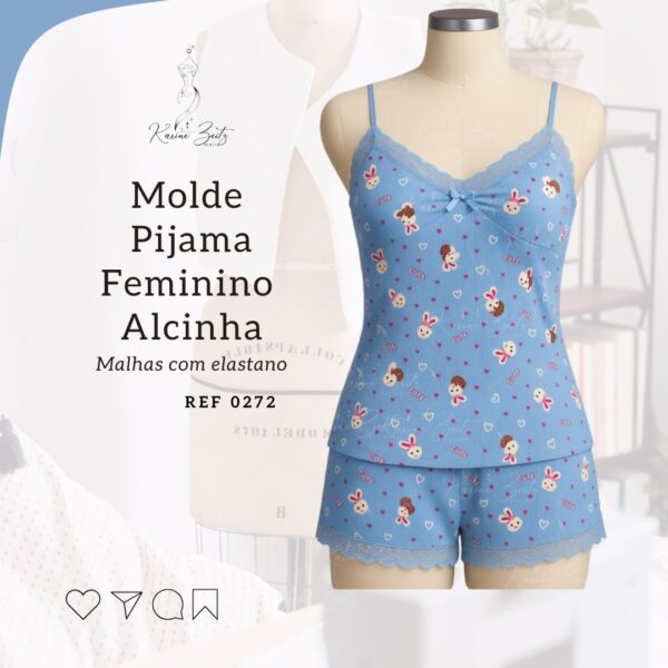 Molde Pijama para malha com elastano - Ref 00272