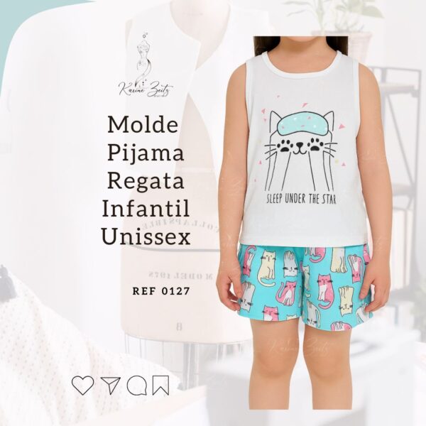 Molde Pijama Regata Infantil Unissex - Ref 0127