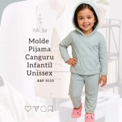 Molde Pijama Infantil Unissex Bolso Canguru- Ref 0133