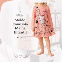 Molde Camisola Malha Manga Longa Infantil - Ref 0178