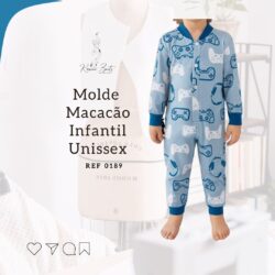 Molde macacão Infantil Unissex- Ref 0189