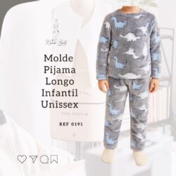 Molde Pijama Infantil Unissex sem punhos - Ref 0191