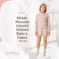 Molde macacão Capuz Infantil - Ref 0201