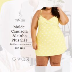 Molde Camisola alcinha Plus Size malhas elastano - Ref 0285
