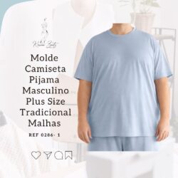 Molde Camiseta Pijama Malha MASC Plus Size - Ref 0286-1