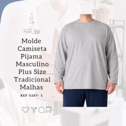 Molde Camiseta Malha Pijama MASC Plus Size - Ref 0287-1