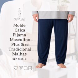 Molde Calça Malha Pijama MASC Plus Size - Ref 0287-2