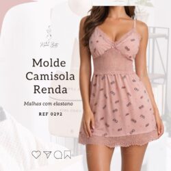 Molde Camisola Alcinha Malha com elastano - Ref 292