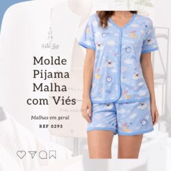 Molde Pijama Curto Malha Viés - Ref 0293