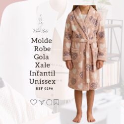 Molde Robe/Saída de Banho Gola Xale Infantil Unissex - Ref 0296