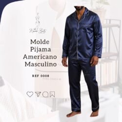 Molde Pijama Americano Longo MASC - Ref 0008