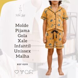 Molde Pijama Infantil Gola Xale Unissex - Ref 0299